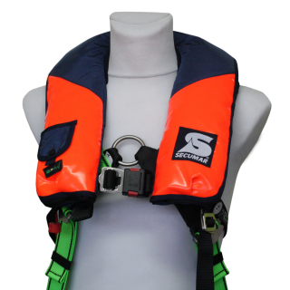Funcke Typ MB 100 Offshore mit Secumar-Rettungsweste komfortable Profigurt mit Edelstahlbeschlägen